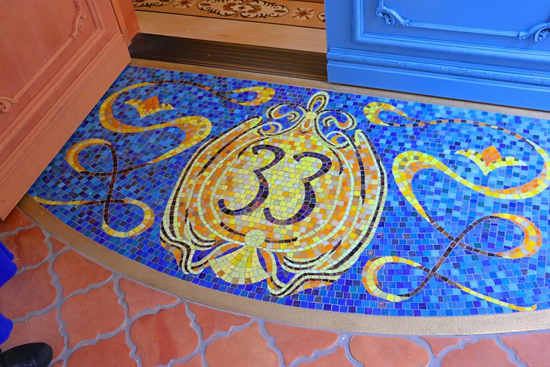 Mosaic in front of the door