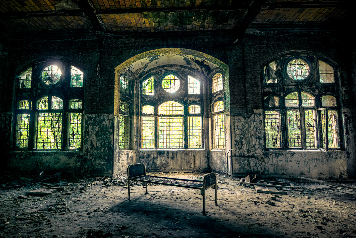 A Bed In An Abandoned Place