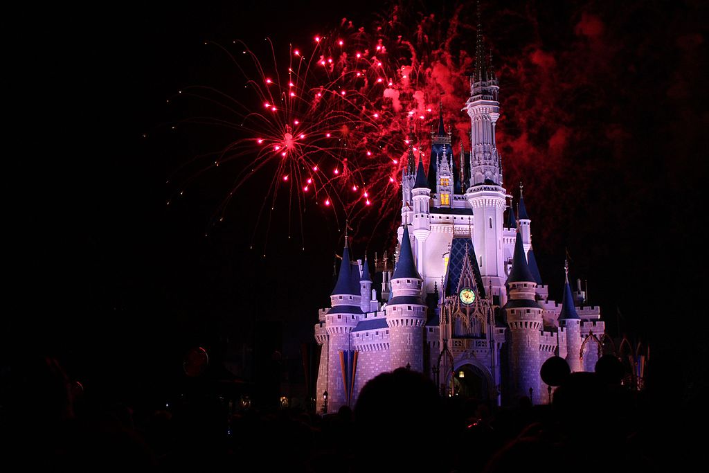 Cinderella's Castle at night