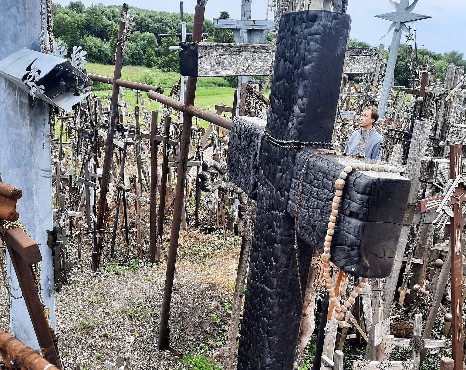 Hill Of Crosses After A Fire