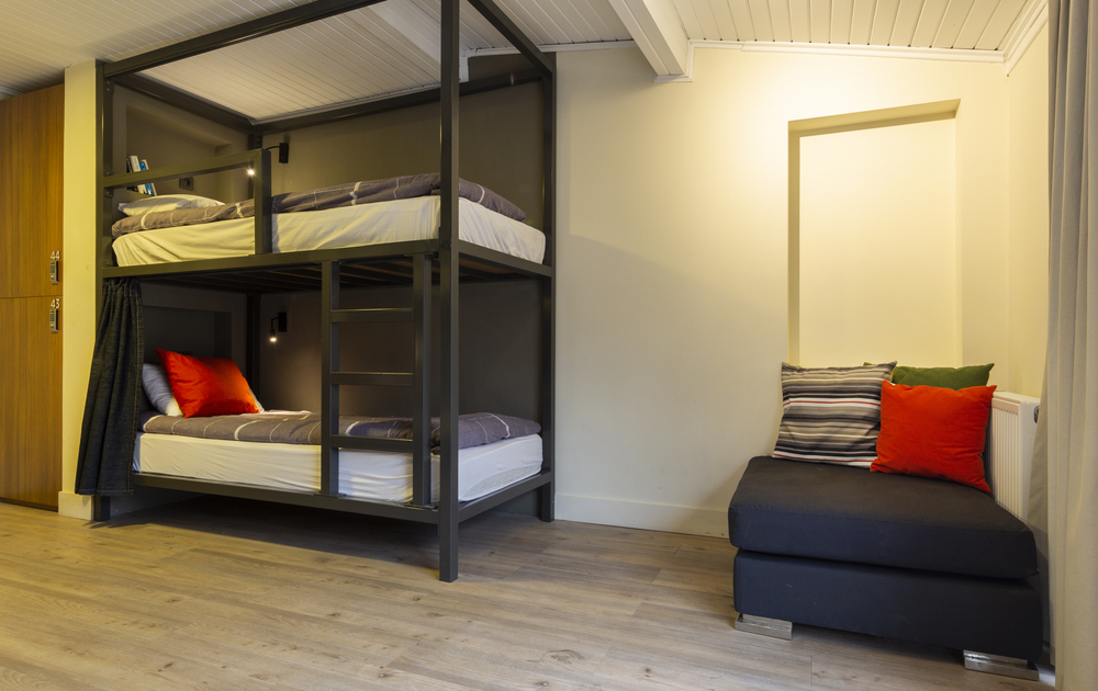 Bedroom view of a hostel