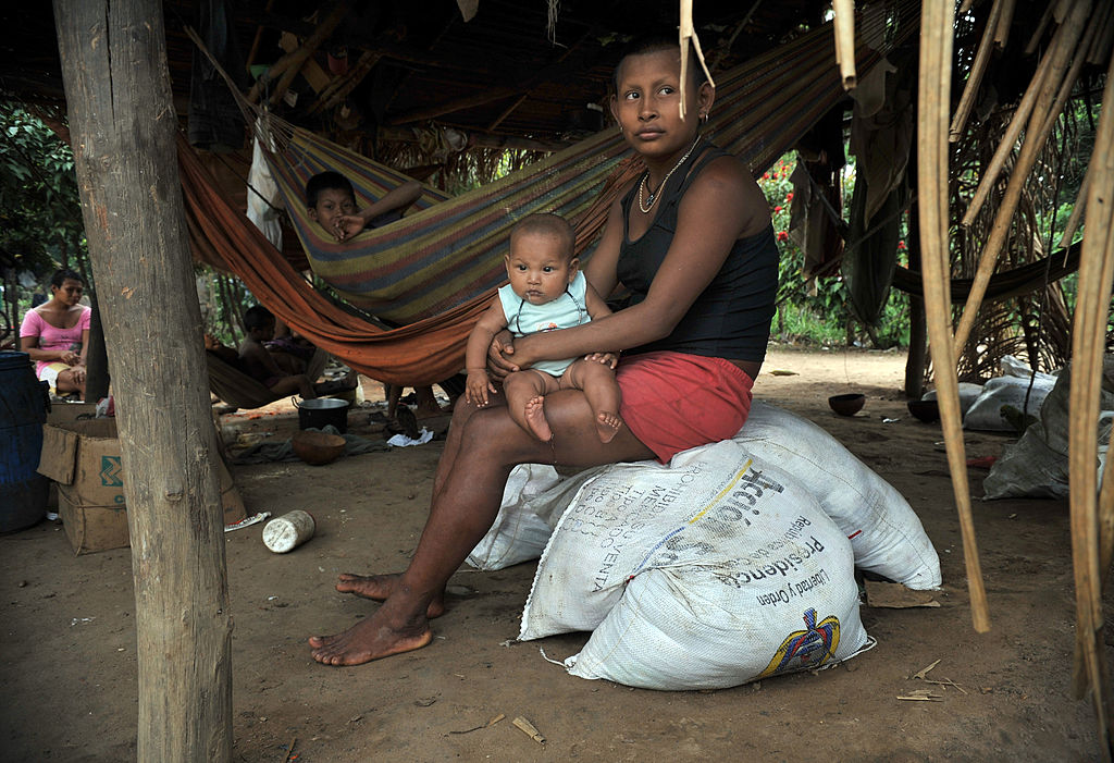 An indigenous woman from the Nukak Maku ethnic group