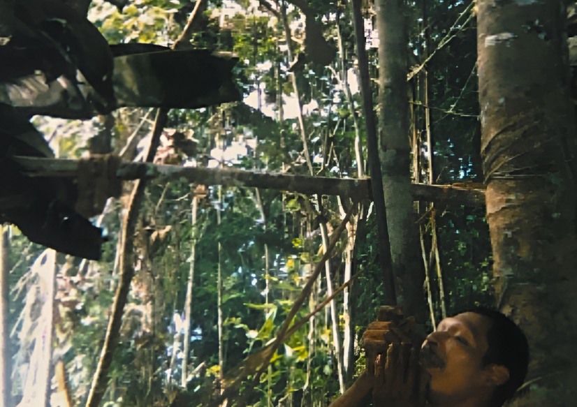 Nukak man with a blowgun