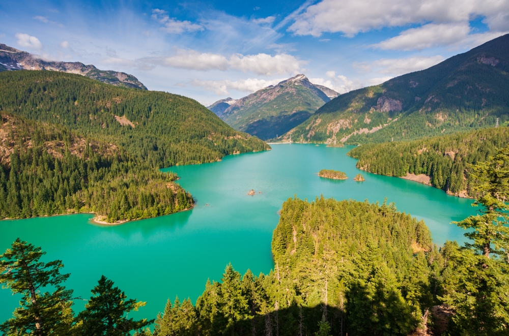 The Diablo Lake at North Cascades National Park in Washington State, USA