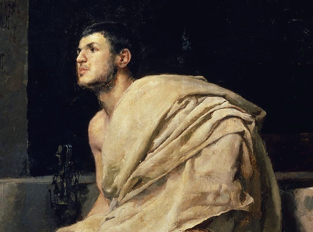 Gladiators after the fight Painting by José Moreno Carbonero