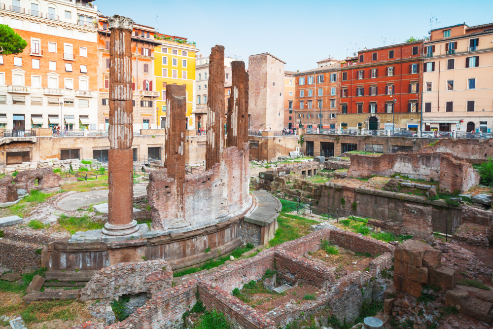 Largo di Torre Argentina square in Rome, Italy