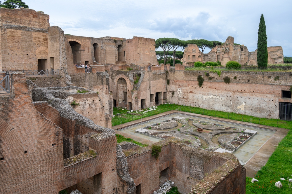 House of Augustus on Palatine Hill, Rome, Italy. Famous Palatine is tourist attraction of Rome.