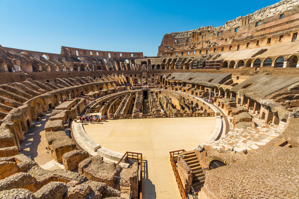 Interior of Roman Colosseum or Coliseum Amphitheatre