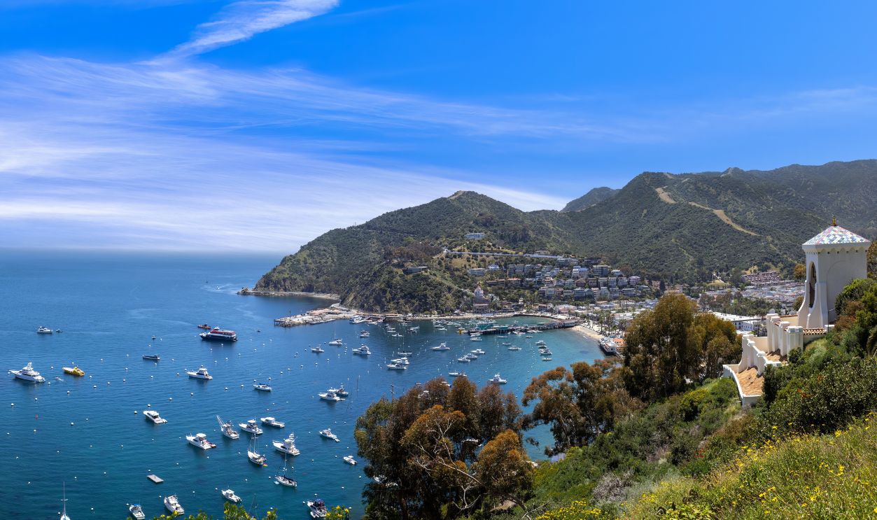Panoramic view of Catalina Island