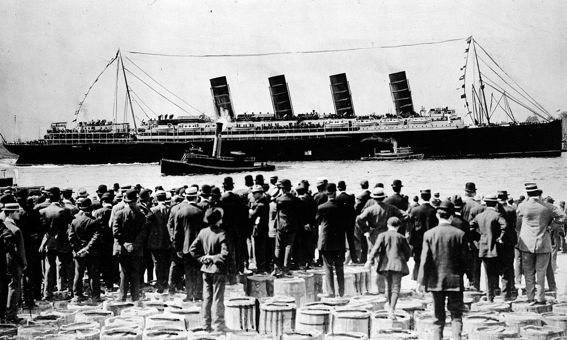 RMS Lusitania, New York City, September 1907