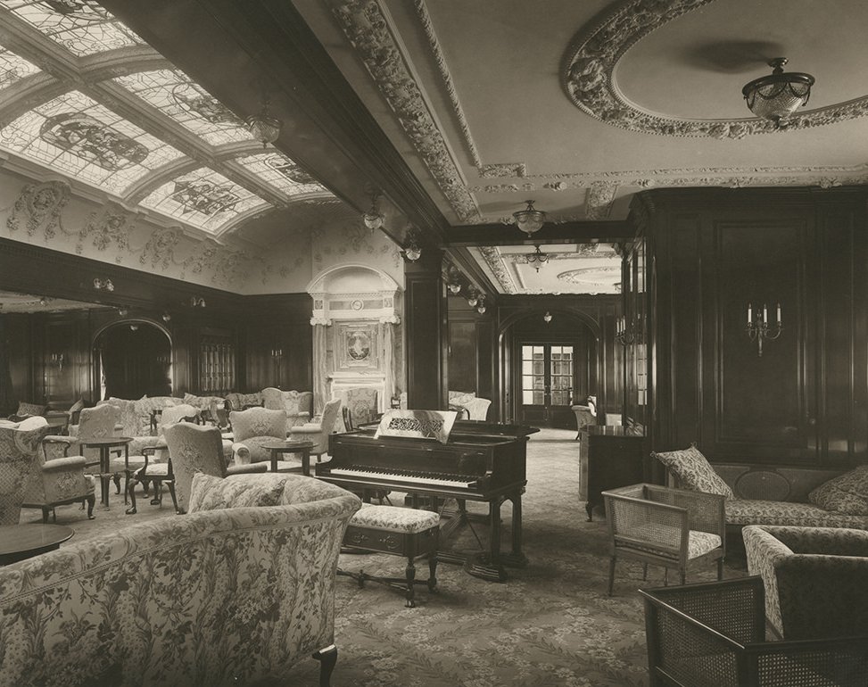 RMS Lusitania 1St Class Lounge And Music Room