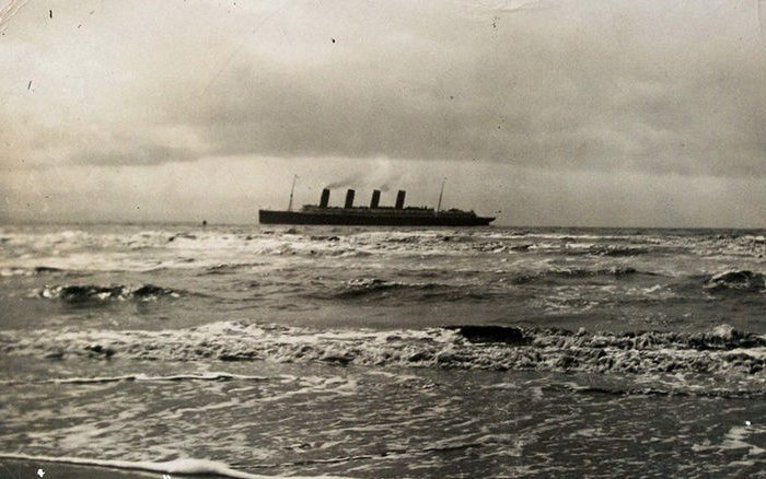 RMS Lusitania Post card dated 1908
