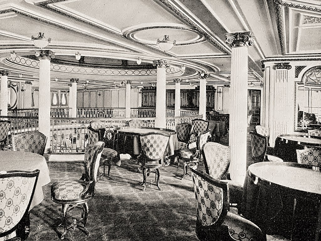 Dining Saloon Of The Rms Lusitania Top Level