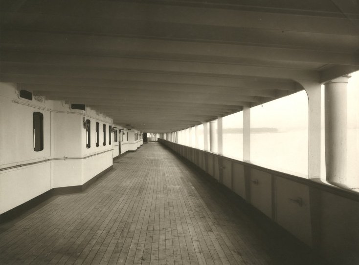 First Class Promenade Deck Looking Forward RMS Lusitania