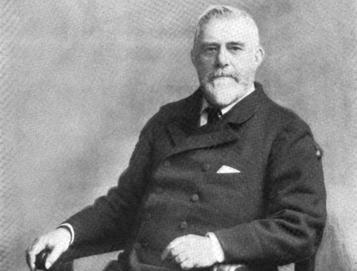 Grayscale Portrait Photo of John Burns, 1st Baron Inverclyde