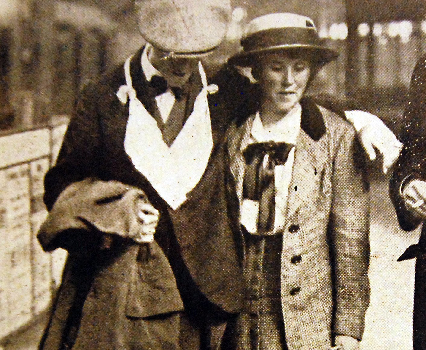 RMS Lusitania survivor with injured hand, May 25, 1915