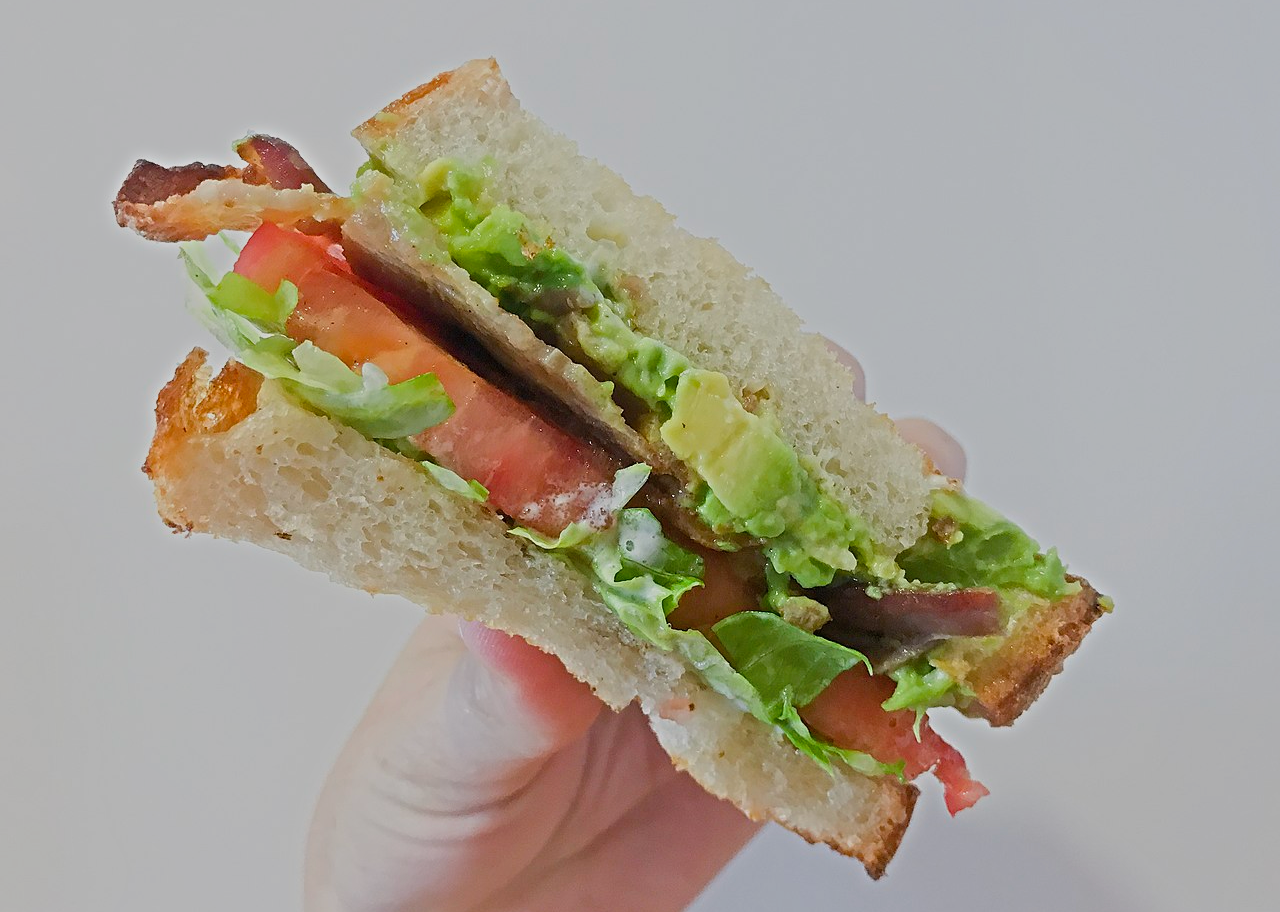 Bacon, Lettuce, Tomato, And Avocado Sandwich