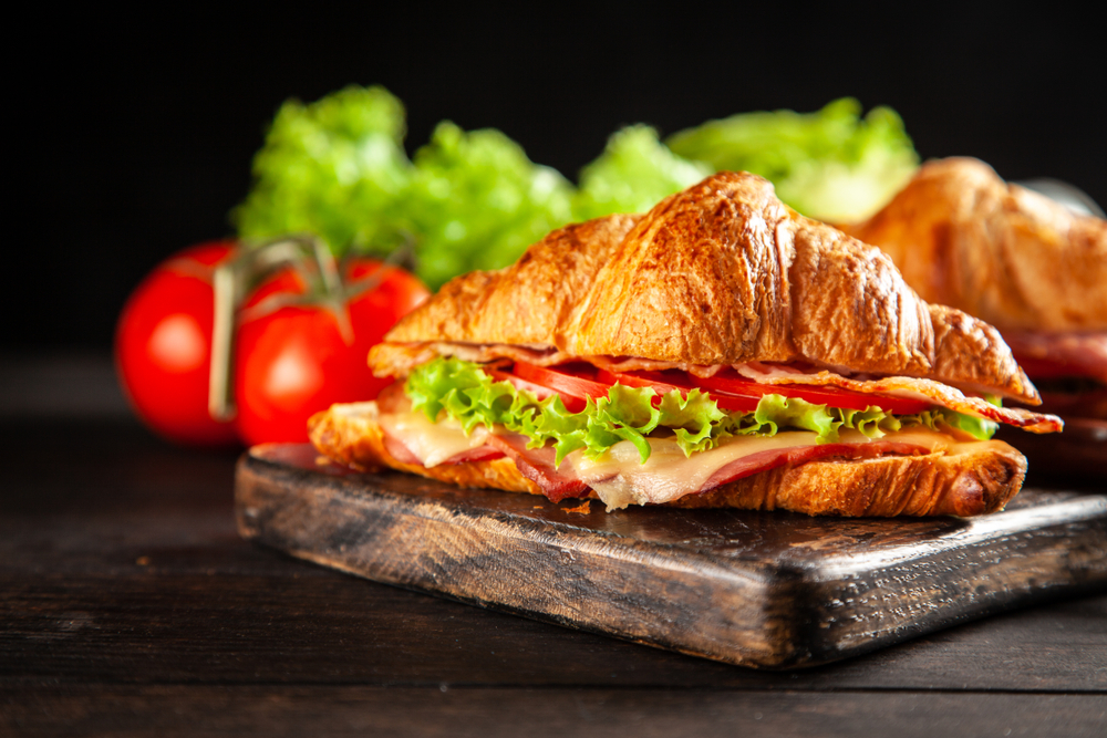 Classic BLT croissant sandwiches
