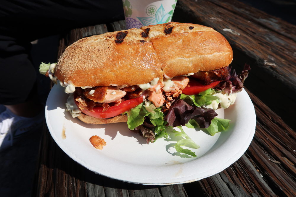Grilled Salmon BLT Sandwich