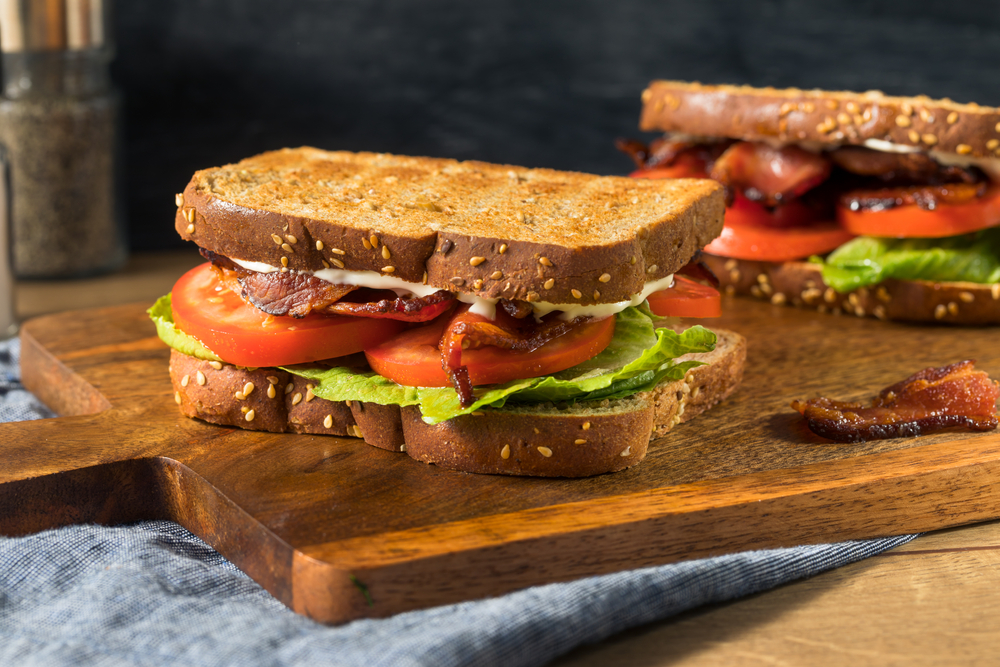 Homemade Bacon BLT Sandwich