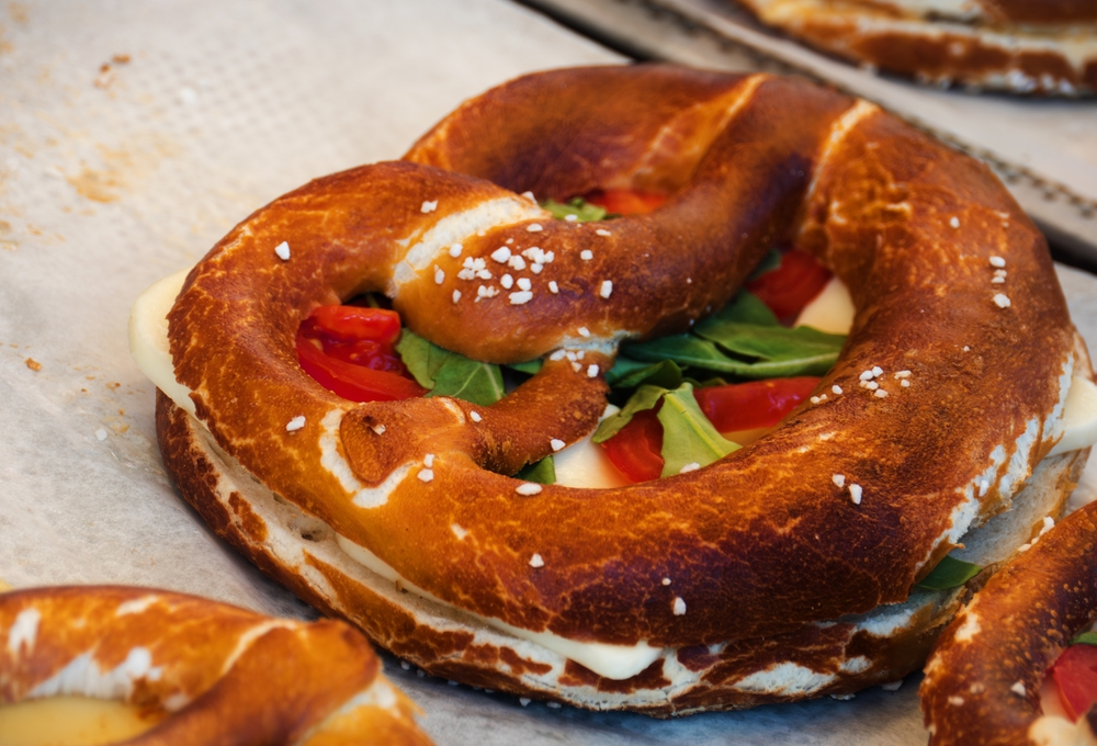 Delicious Gourmet Pretzel Sandwich