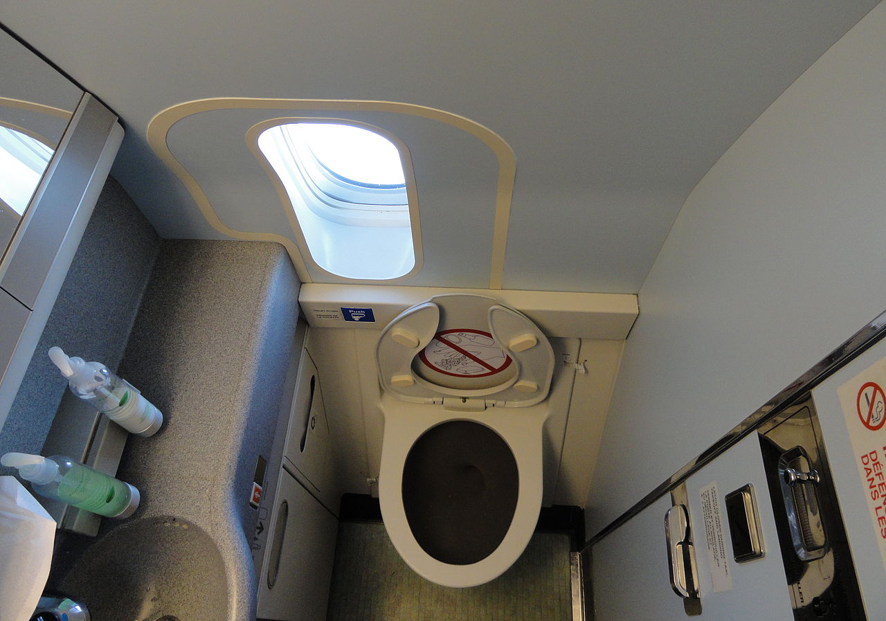 First class lavatory in Air Canada