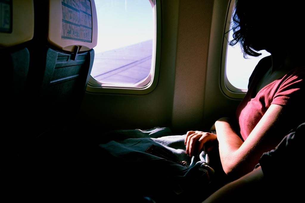 A Woman Next To Window Seat