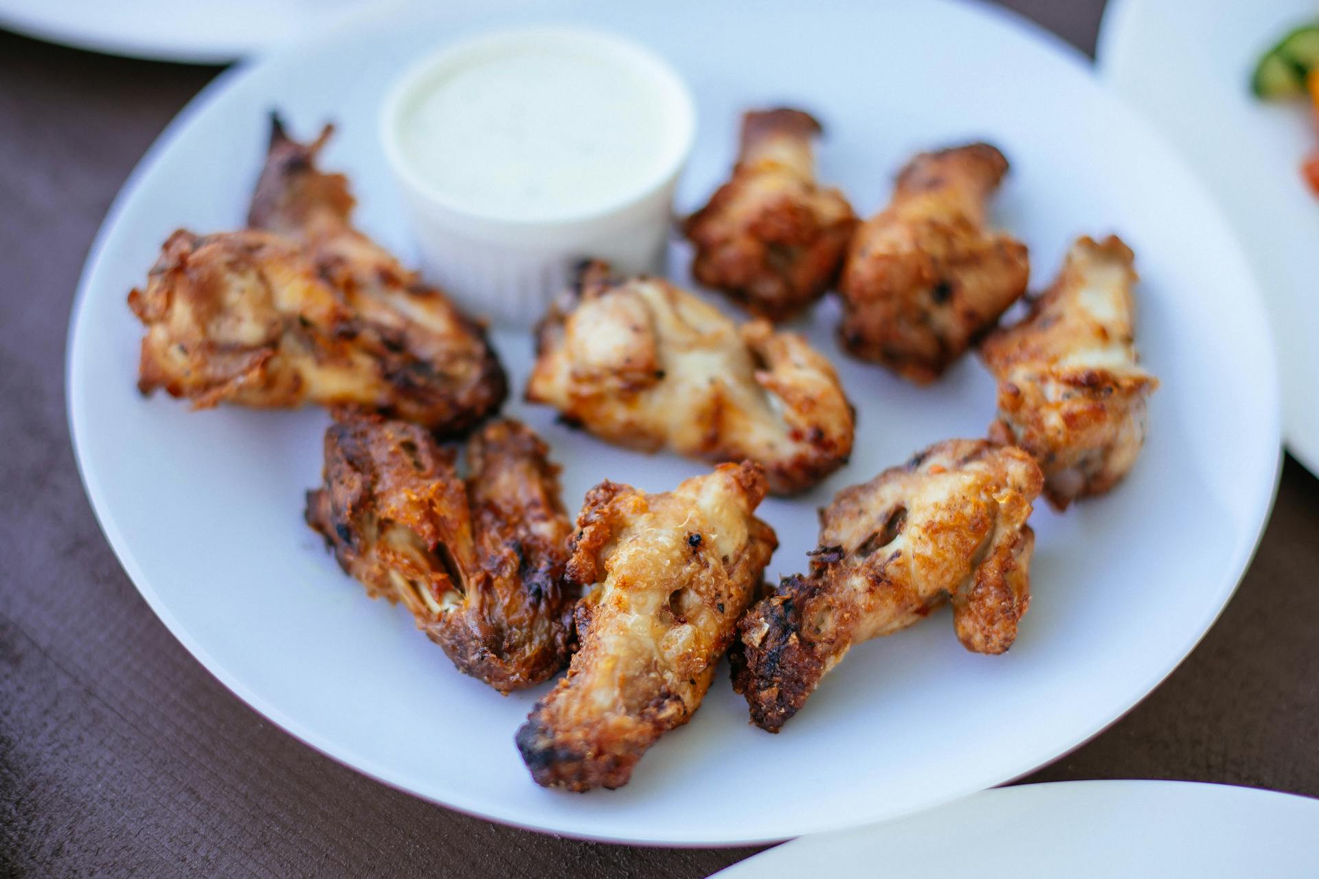 chicken wings on white plate