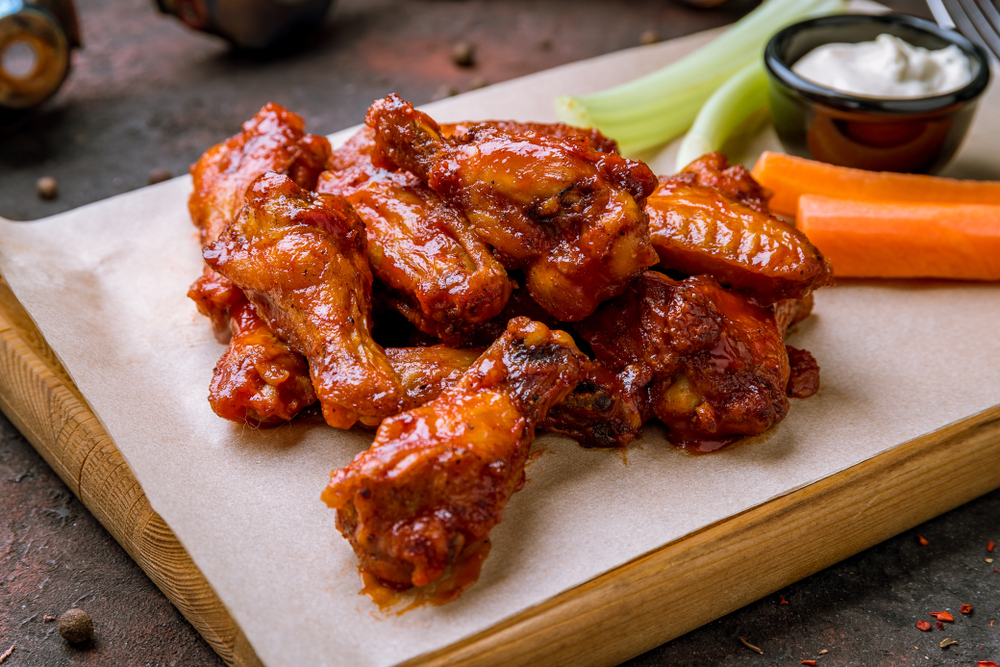 chicken wings in barbecue sauce