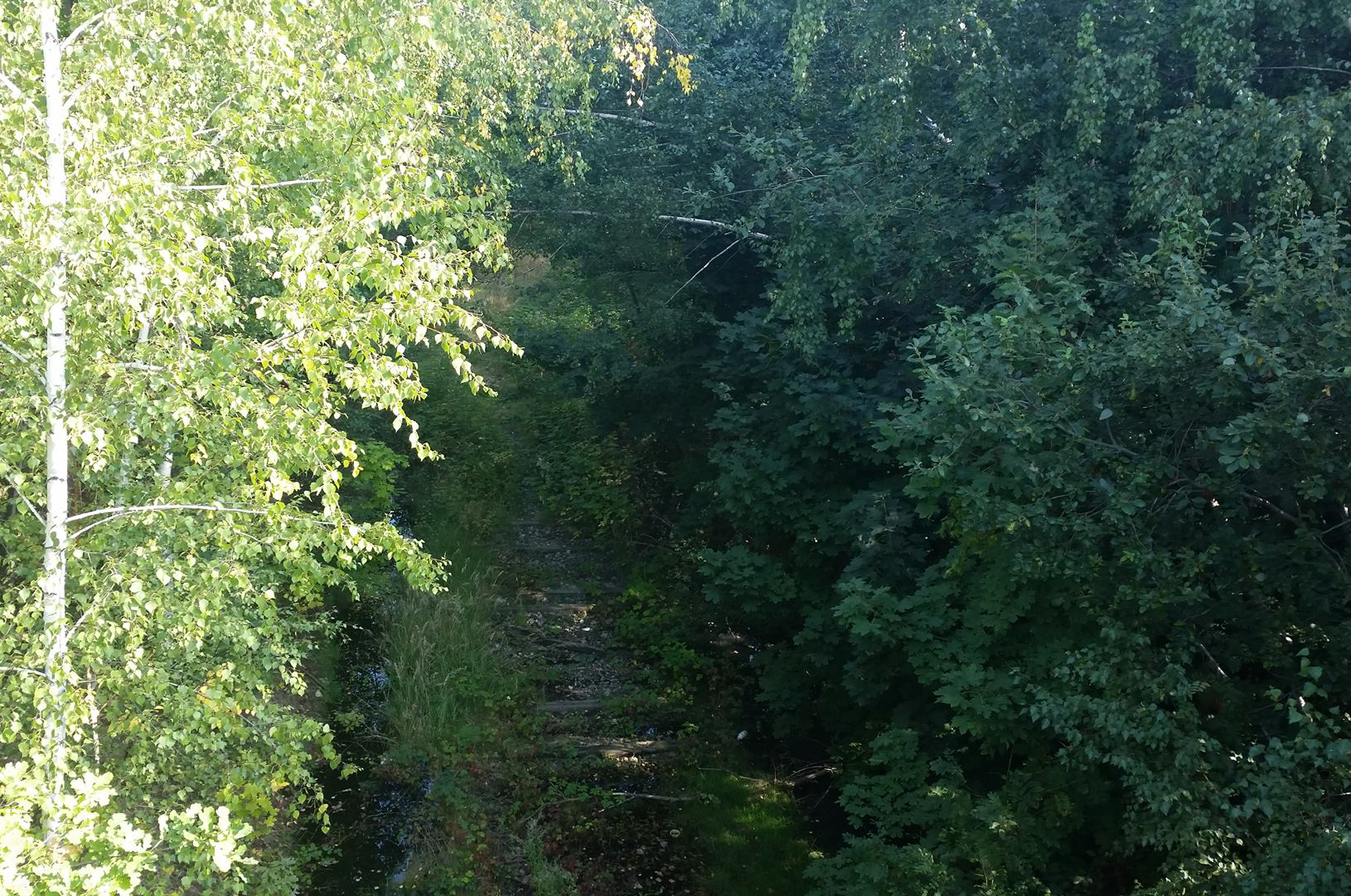 Remains of rail track near 