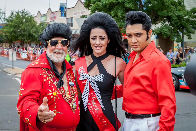 People Dressed As Elvis Presley at 2015 Parkes Elvis Festival