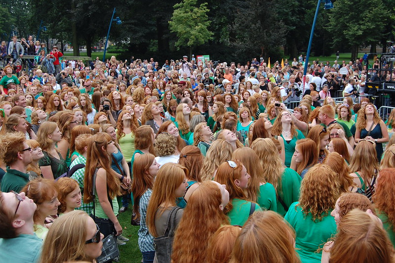 Photo of Redheaded crowd at the Redhead Days Festival