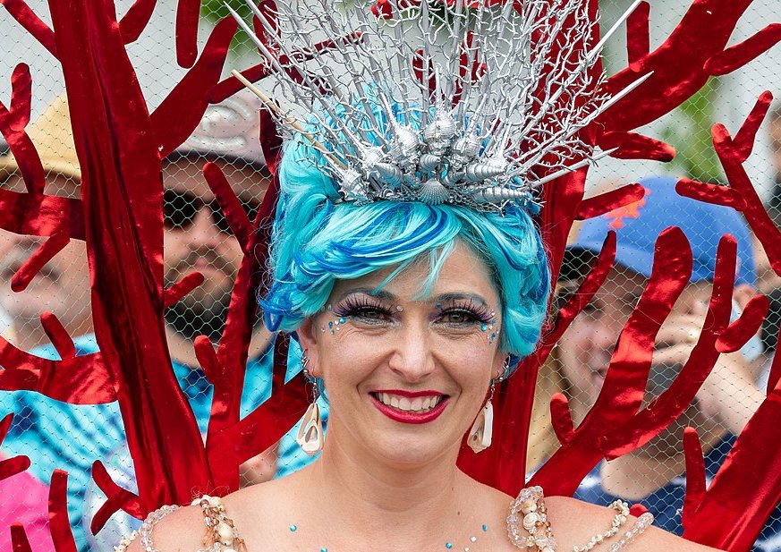 Portrait Photo of a Woman dressed in a mermaid costume