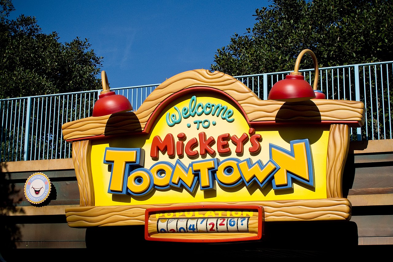 Mickey's Toontown Entrance Sign