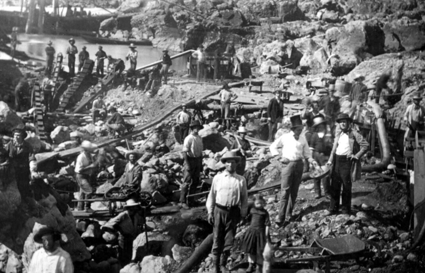 Mining on the American River near Sacramento