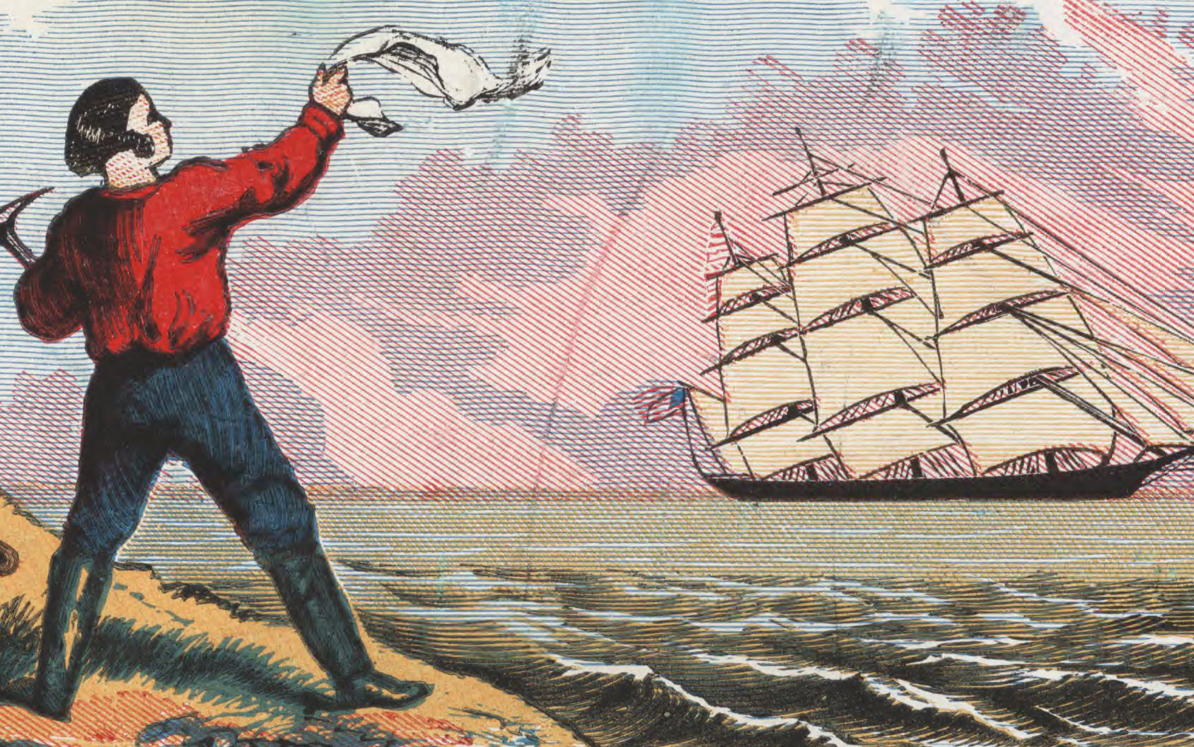 Sailing card for the clipper ship California