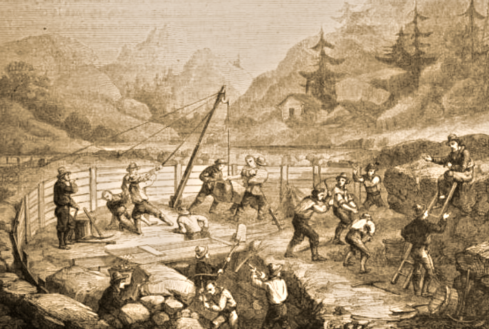 Gold Miners during The Gold Rush in California