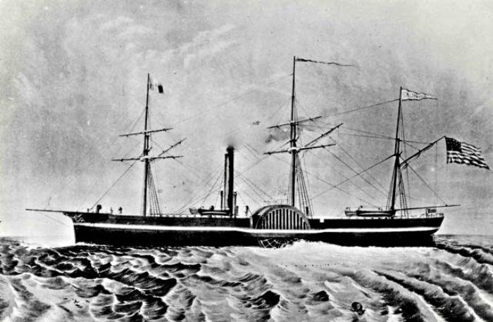 SS California - the first ship of the Pacific Mail Steamship Company