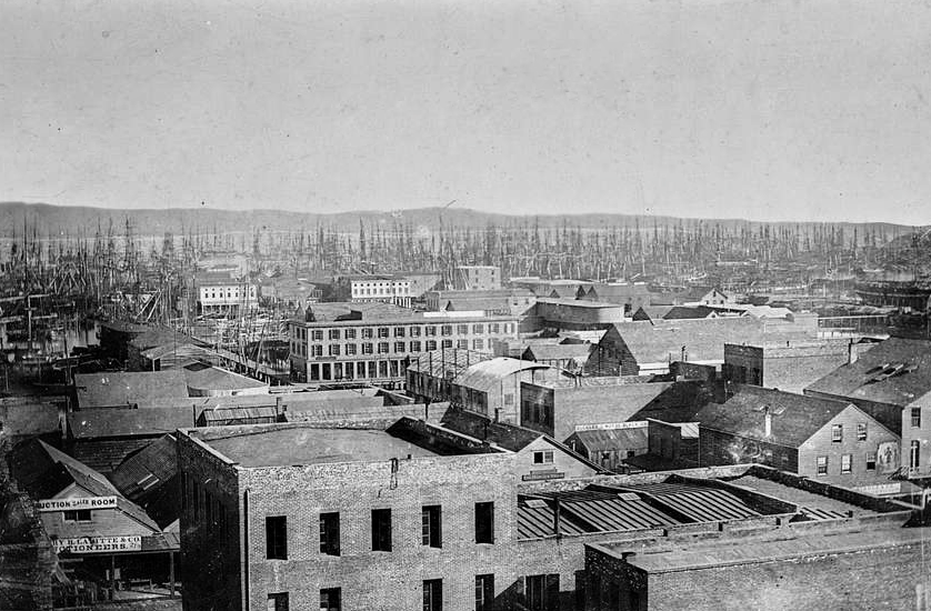 Gold Rush Fleet in San Francisco Harbor