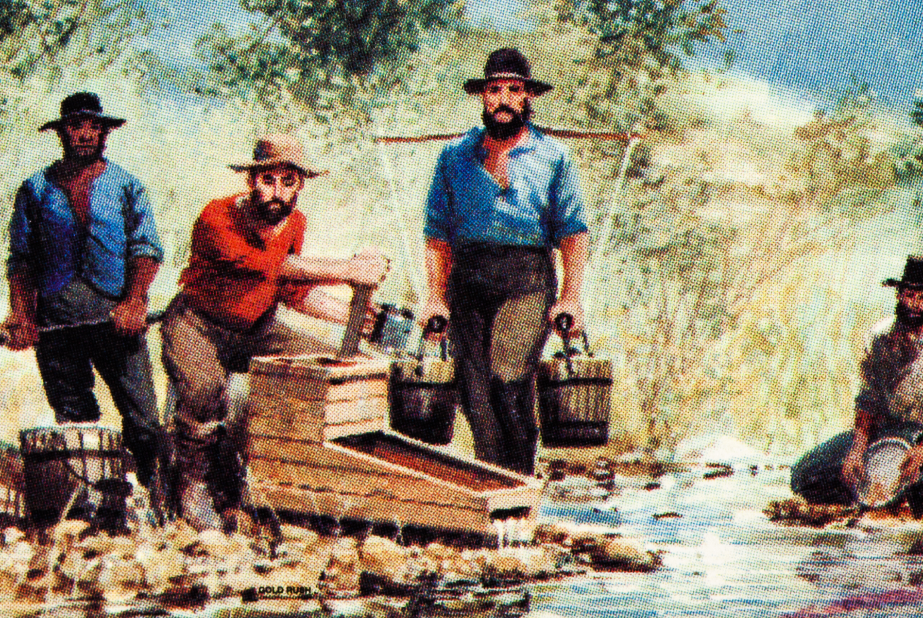 Stamps of California gold rush