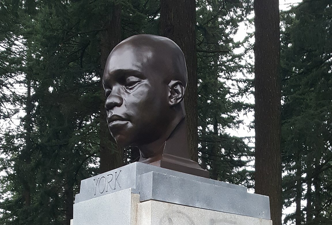Bust of The American explorer York in Portland, Oregon.