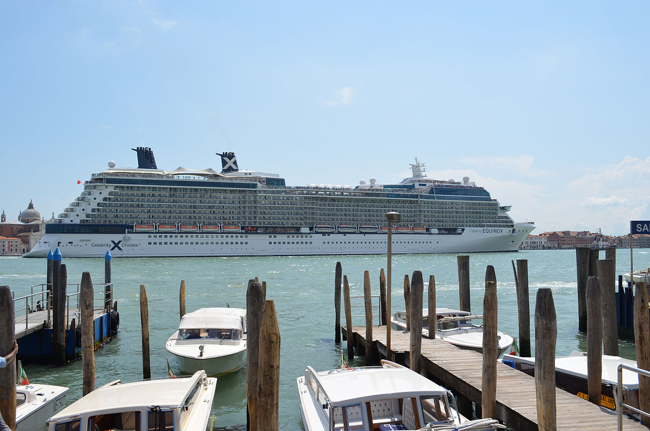 Celebrity Equinox cruise ship in Venice, Italy
