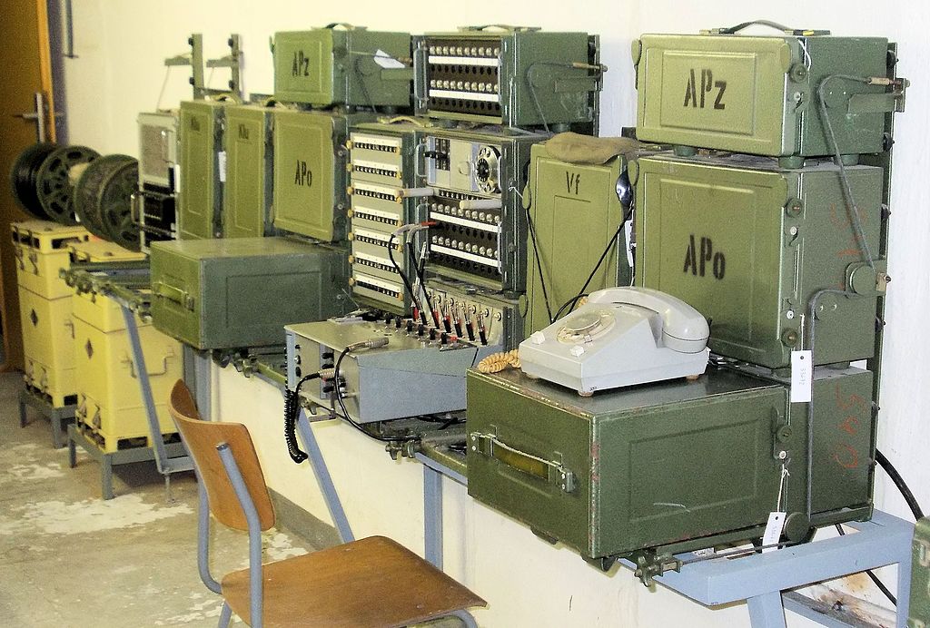 Communications system in the Stasi bunker Near Leipzig