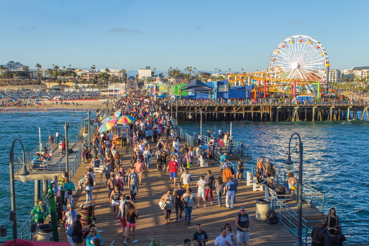 Fishing pier in Santa Monica, California