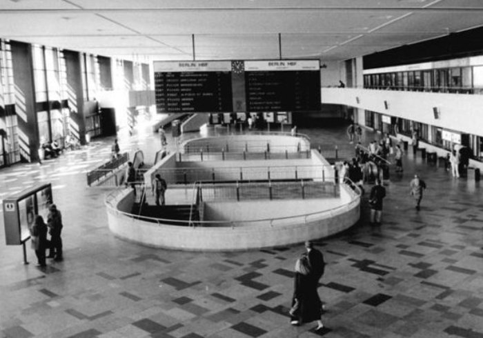 Main train station in the Friedrichshain in Berlin 1989