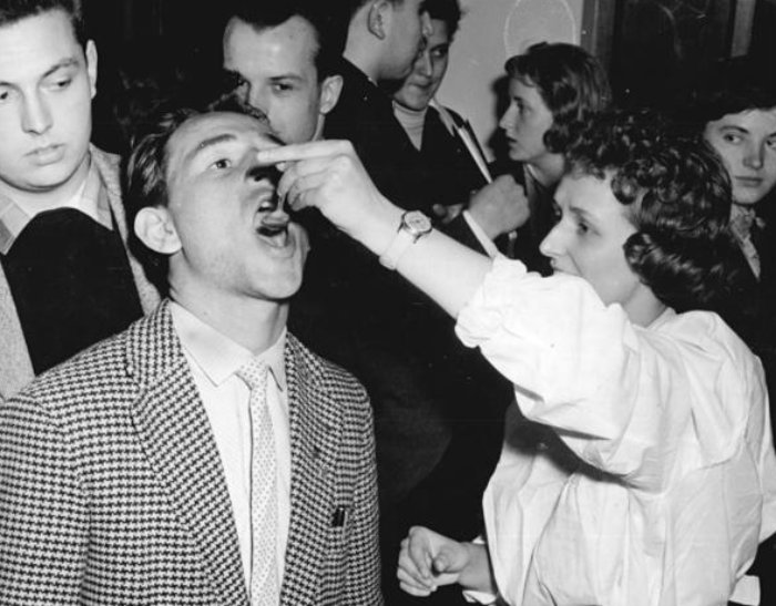 Grayscale Portrait Photo of Students of Humboldt University