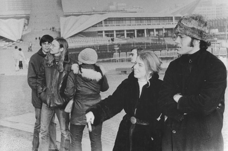 Grayscale Portrait Photo of Young People in Berlin
