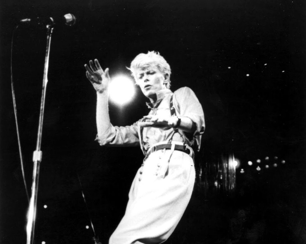 Photo of David Bowie Performing on stage