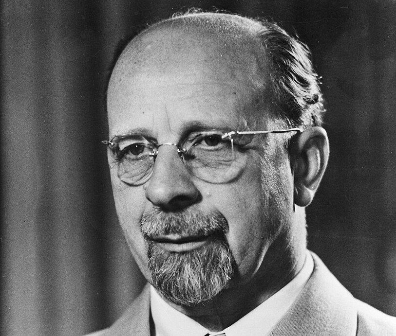 Grayscale Portrait Photo of Walter Ulbricht in gray outfit