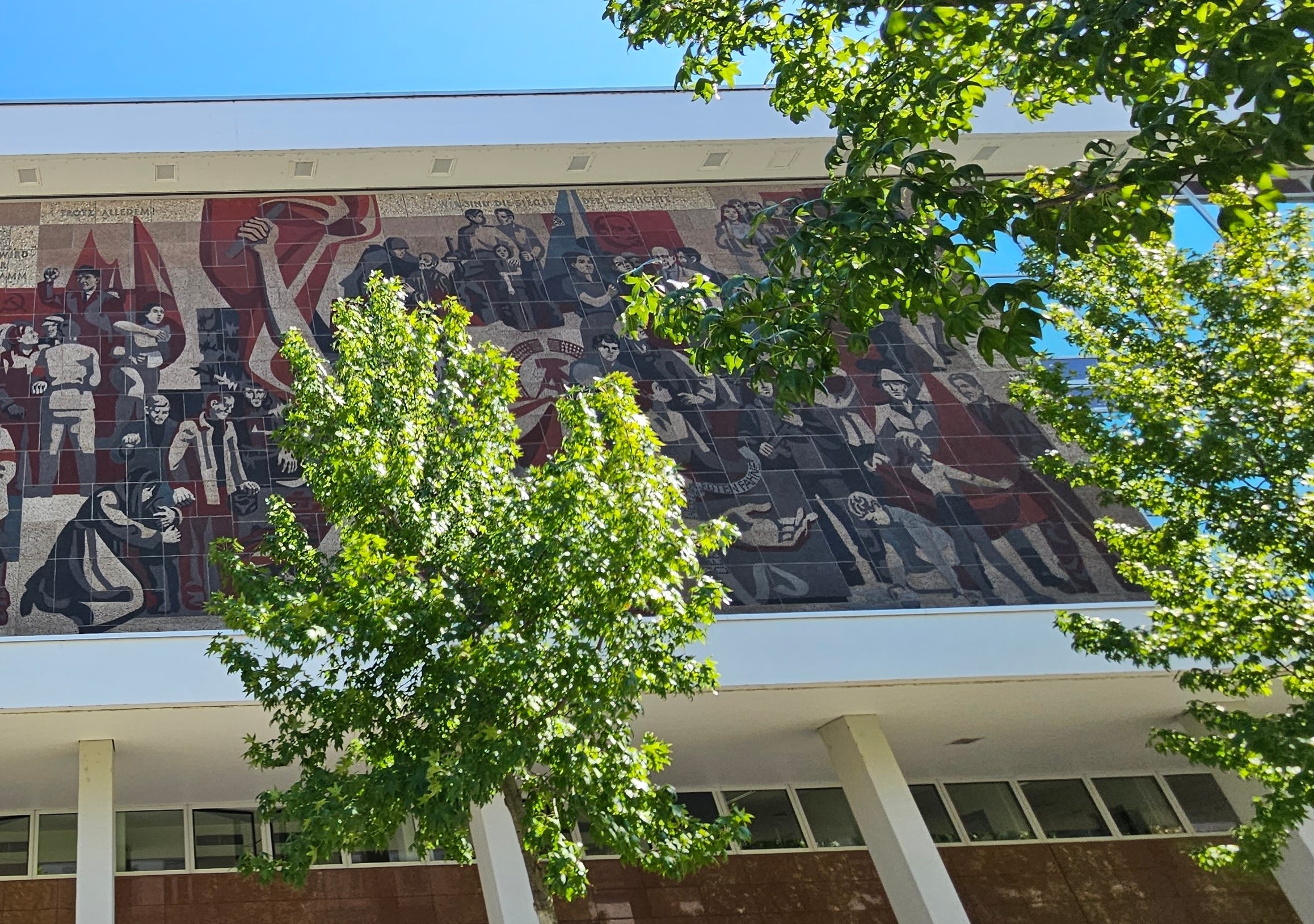 Mural of The Kulturpalast Dresden, Germany.